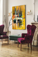 Load image into Gallery viewer, Yellow Brown Abstract Painting,Home Decor,Paintings on Canvas Bp046