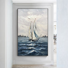 Load image into Gallery viewer, Large Contemporary Paintings Sailboat Oil Painting Gp092