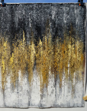 Load image into Gallery viewer, Black Gold Artwork Extra Large Panoramic Textured Abstract Painting Ap060