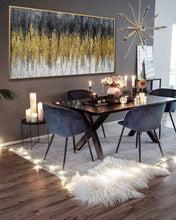 Load image into Gallery viewer, Black Gold Artwork Extra Large Panoramic Textured Abstract Painting Ap060