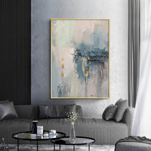 Load image into Gallery viewer, Gray Blue Abstract Wall Art Contemporary Art Painting Op082