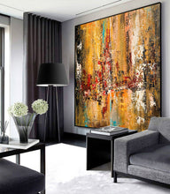 Load image into Gallery viewer, Extra Large Modern Wall Art Palette Knife Canvas Abstract Painting Gp079