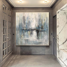Load image into Gallery viewer, Gray Abstract Canvas Wall Art, Landscape Abstract Painting Original Yp018