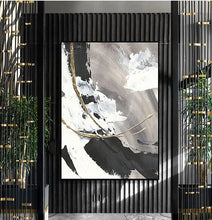 Load image into Gallery viewer, Black And White Wall Art Oversized Paintings on Canvas Gp081