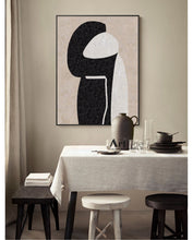 Load image into Gallery viewer, Beige Painting Blcak Painting Large Simple Canvas Painting Qp083