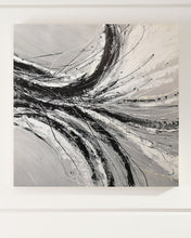 Load image into Gallery viewer, Minimalist Abstract Painting Beige Painting White Black Art Handmade Artwork Dp046