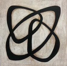 Load image into Gallery viewer, Black And White Abstract Painting Original Artwork Living Room Decor Kp042