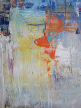 Load image into Gallery viewer, Blue and Grey Wall Art Heavy Texture Original Abstract Painting Kp002