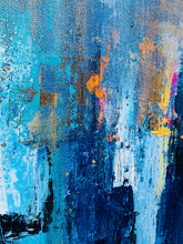 Load image into Gallery viewer, Large Palette Knife Canvas Art Blue Abstract,Painting on Canvas Np020