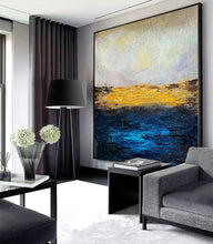 Load image into Gallery viewer, Large Canvas Art Work Abstract Painting Ocean Painting Wall Decor Bp038