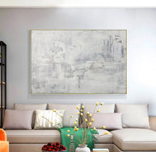Load image into Gallery viewer, Gray Abstract Painting Minimalist Painting Black White Cp039