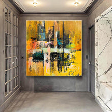 Load image into Gallery viewer, Yellow Brown Abstract Painting,Home Decor,Paintings on Canvas Bp046
