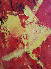 Load image into Gallery viewer, Red Painting On Canvas Contemporary Art Yellow Art For Home Decor Kp003