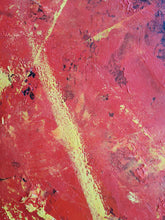 Load image into Gallery viewer, Red Painting On Canvas Contemporary Art Yellow Art For Home Decor Kp003