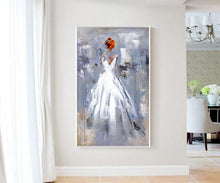 Load image into Gallery viewer, Girl Painting Oversized Wall Art Large Abstract Canvas Art Np078