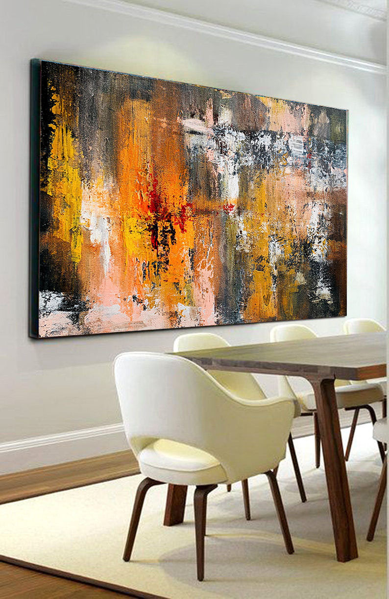 Extra Large Modern Wall Art XL Abstract Painting Acrylic Textured Art – Extra  Large Wall Art, image size:794x1221