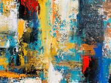 Load image into Gallery viewer, Blue Yellow Palette Knife Canvas Painting Modern Pop Art Canvas Large Gp080