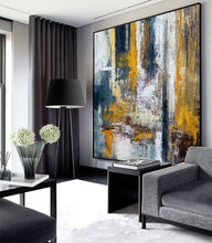 Load image into Gallery viewer, Giant Wall Painting Modern Yellow Brown Abstract Painting Bp040