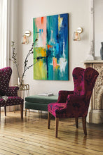 Load image into Gallery viewer, Modern Paintings Big,Green Calming Abstract Painting Gp072