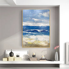 Load image into Gallery viewer, Extra Large Abstract Paintings Seascape Painting Blue Painting Np066