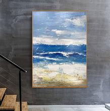 Load image into Gallery viewer, Extra Large Abstract Paintings Seascape Painting Blue Painting Np066