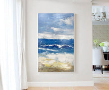 Load image into Gallery viewer, Extra Large Abstract Paintings Seascape Painting Blue Painting Np066