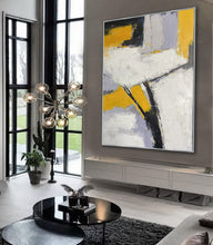 Load image into Gallery viewer, Yellow Gray White Abstract Painting Modern Wall Art Textured Painting Np073