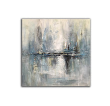 Load image into Gallery viewer, Gray Abstract Canvas Wall Art, Landscape Abstract Painting Original Yp018