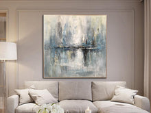 Load image into Gallery viewer, Gray Abstract Canvas Wall Art, Landscape Abstract Painting Original Yp018