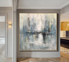 Load image into Gallery viewer, Gray Abstract Canvas Wall Art, Landscape Abstract Painting Original Yp018