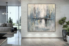 Load image into Gallery viewer, Gray Abstract Canvas Wall Art, Landscape Abstract Painting Original Yp018