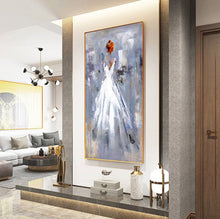 Load image into Gallery viewer, Girl Painting Oversized Wall Art Large Abstract Canvas Art Np078