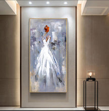 Load image into Gallery viewer, Girl Painting Oversized Wall Art Large Abstract Canvas Art Np078