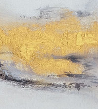 Load image into Gallery viewer, Gold And Gray Abstract Painting Contemporary Art Gold Leaf Art Kp013