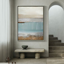 Load image into Gallery viewer, Big Ocean Art Blue Painting Beach Sunset Painting Op030