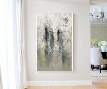 Load image into Gallery viewer, Gray GreenLiving Room Painting Large Abstract Canvas Art Cp034
