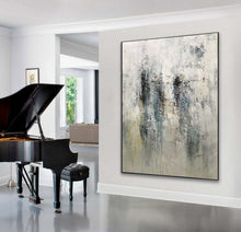 Load image into Gallery viewer, Gray GreenLiving Room Painting Large Abstract Canvas Art Cp034