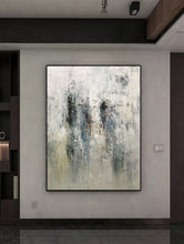 Load image into Gallery viewer, Gray GreenLiving Room Painting Large Abstract Canvas Art Cp034