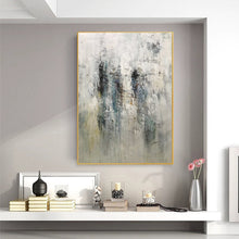 Load image into Gallery viewer, Gray GreenLiving Room Painting Large Abstract Canvas Art Cp034