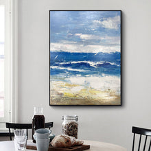 Load image into Gallery viewer, Extra Large Abstract Paintings Seascape Painting Blue Painting Np066