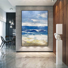 Load image into Gallery viewer, Extra Large Abstract Paintings Seascape Painting Blue Painting Np066