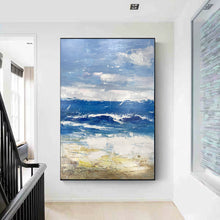 Load image into Gallery viewer, Extra Large Abstract Paintings Seascape Painting Blue Painting Np066
