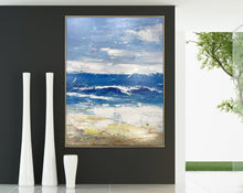 Load image into Gallery viewer, Extra Large Abstract Paintings Seascape Painting Blue Painting Np066