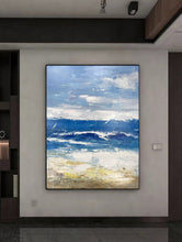 Load image into Gallery viewer, Extra Large Abstract Paintings Seascape Painting Blue Painting Np066