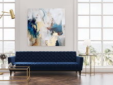 Load image into Gallery viewer, Blue Gold Beige Brown White Abstract Painting Home Kitchen Wall decor NP029