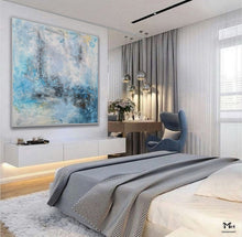 Load image into Gallery viewer, Blue And White Painting Modern Painting Living Room Wall Art Ap115