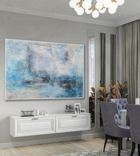 Load image into Gallery viewer, Blue And White Painting Modern Painting Living Room Wall Art Ap115