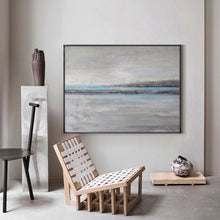 Load image into Gallery viewer, Coastal Wall Art Large Wall Art Beach Painting Grey Wall Painting Op062