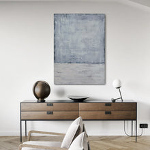 Load image into Gallery viewer, Grey and Blue Canvas Wall Art,Oversized Abstract Canvas Wall Art Gp042