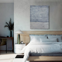Load image into Gallery viewer, Grey and Blue Canvas Wall Art,Oversized Abstract Canvas Wall Art Gp042